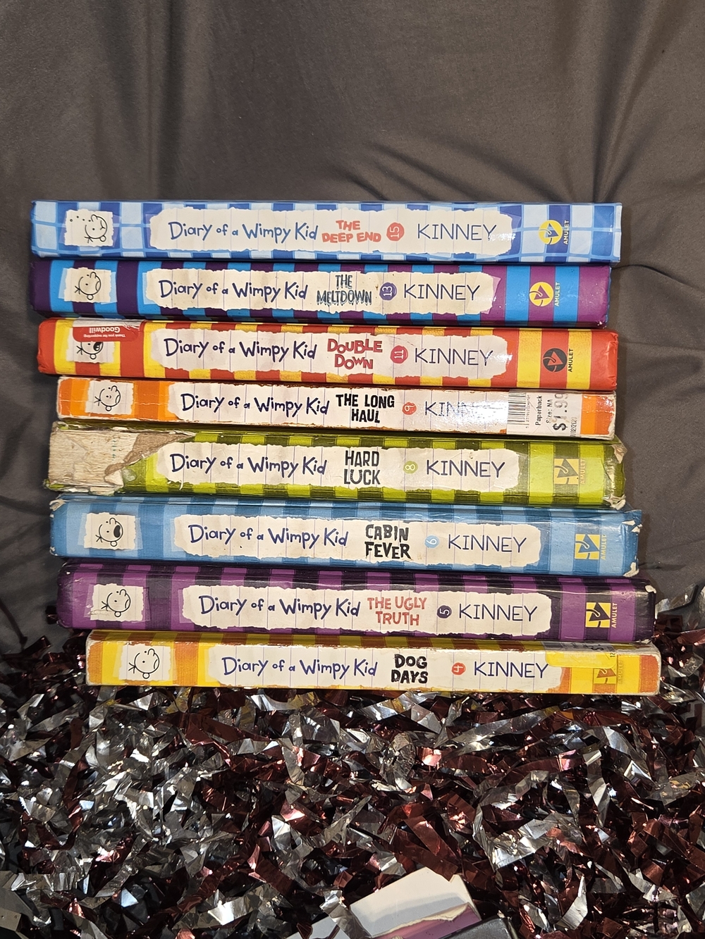 Diary of a Wimpy Kid Colorful Hardcover Book Set - 8 Books (6 Hardcover/2 Paper)